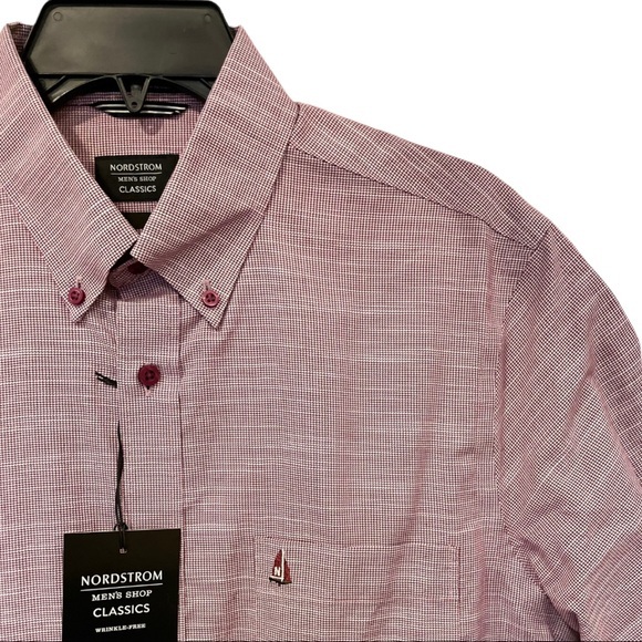 Nordstrom 'Classic' Smartcare Regular Fit Short Sleeve Button Down Cotto… - Picture 5 of 5
